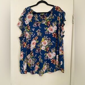 Torrid blue with floral pattern